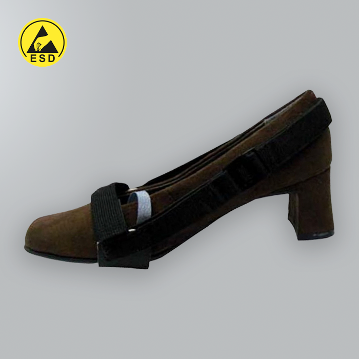 Toe Grounders Black ESD - Being Worn Toe Grounders Black ESD - Being Worn